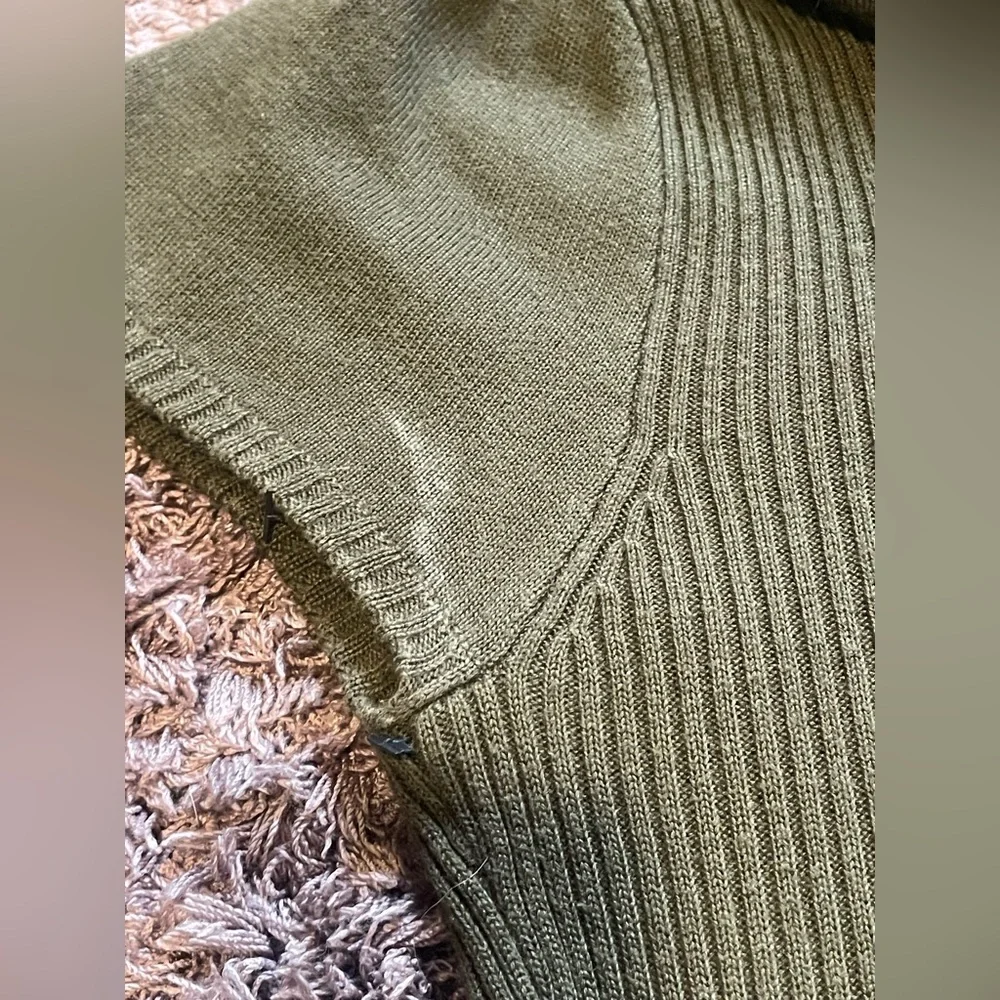 Calvin Klein Olive Green Turtleneck Sweater Dress in Women’s Large - Picture 4 of 9